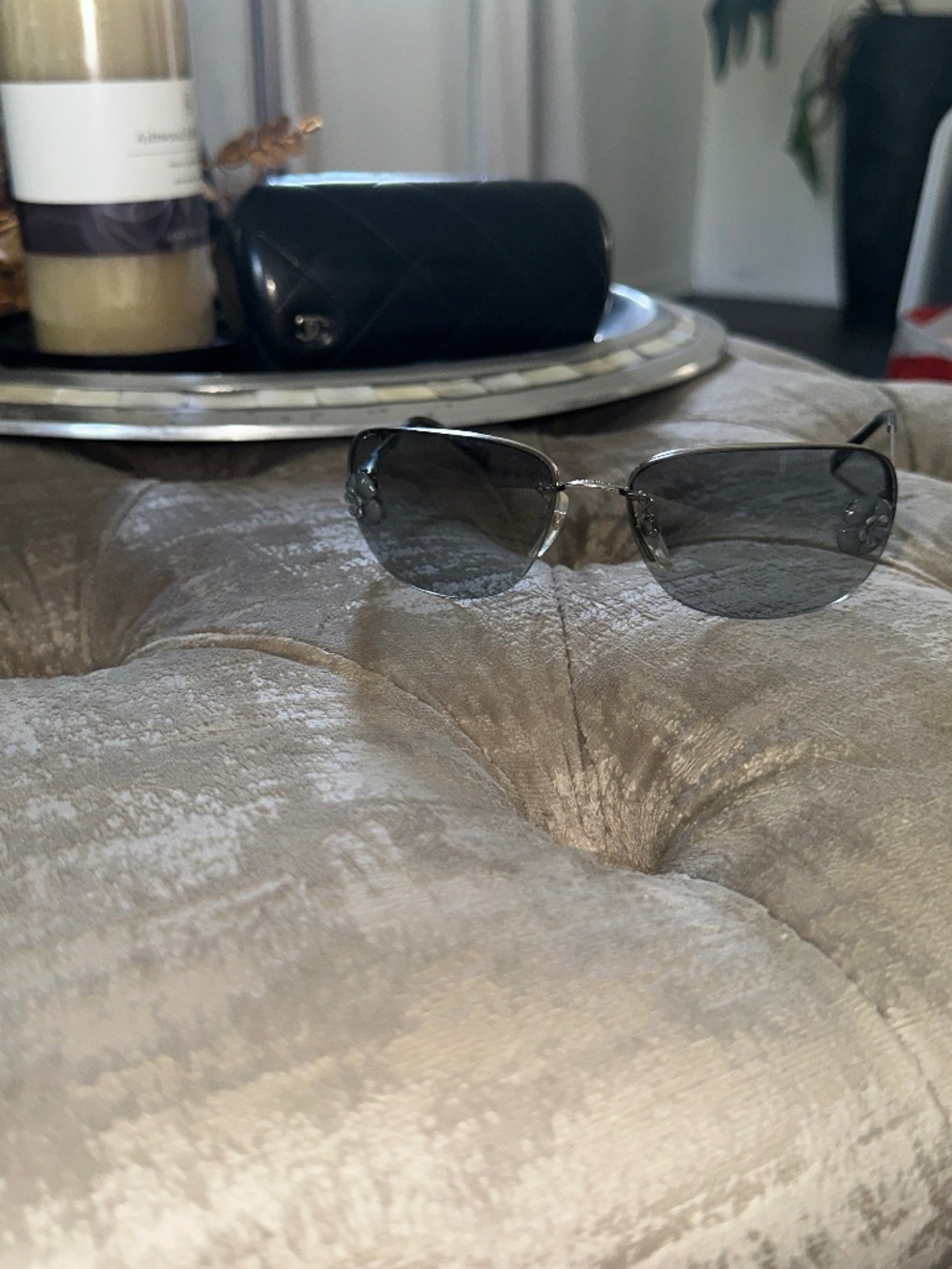 Chanel flower sunglasses